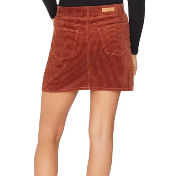 NEW Corduroy Mini Skirt By Sanctuary Spice Orange 100% Cotton Retro Vintage - Picture 5 of 5